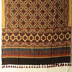 Sakhi . सखी ⁂ Ajrakh Block Printed Pure Cotton Dupatta - 40