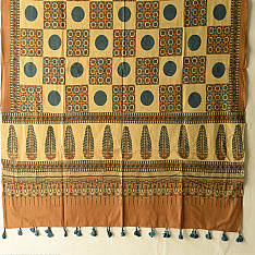 Sakhi . सखी ⁂ Ajrakh Block Printed Pure Cotton Dupatta - 41