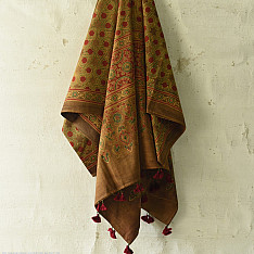 Sakhi . सखी ⁂ Ajrakh Block Printed Pure Cotton Dupatta - 42