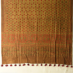 Sakhi . सखी ⁂ Ajrakh Block Printed Pure Cotton Dupatta - 42