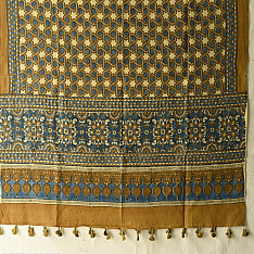 Sakhi . सखी ⁂ Ajrakh Block Printed Pure Cotton Dupatta - 44