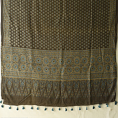 Sakhi . सखी ⁂ Ajrakh Block Printed Pure Cotton Dupatta - 45
