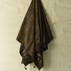 Sakhi . सखी ⁂ Ajrakh Block Printed Pure Cotton Dupatta - 46