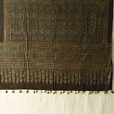 Sakhi . सखी ⁂ Ajrakh Block Printed Pure Cotton Dupatta - 46