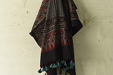 Sakhi . सखी ⁂ Ajrakh Block Printed Pure Cotton Dupatta - 47