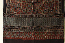 Sakhi . सखी ⁂ Ajrakh Block Printed Pure Cotton Dupatta - 47