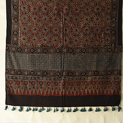 Sakhi . सखी ⁂ Ajrakh Block Printed Pure Cotton Dupatta - 47