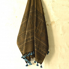 Sakhi . सखी ⁂ Ajrakh Block Printed Pure Cotton Dupatta - 49