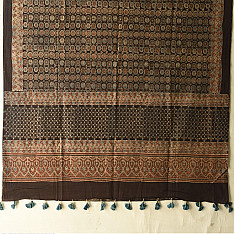 Sakhi . सखी ⁂ Ajrakh Block Printed Pure Cotton Dupatta - 50