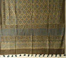 Sakhi . सखी ⁂ Ajrakh Block Printed Pure Cotton Dupatta - 52