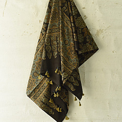 Sakhi . सखी ⁂ Ajrakh Block Printed Pure Cotton Dupatta - 53