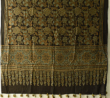 Sakhi . सखी ⁂ Ajrakh Block Printed Pure Cotton Dupatta - 53