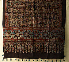 Sakhi . सखी ⁂ Ajrakh Block Printed Pure Cotton Dupatta - 54