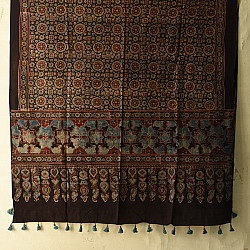 Sakhi . सखी ⁂ Ajrakh Block Printed Pure Cotton Dupatta - 54