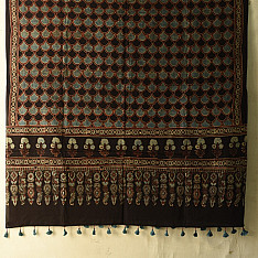 Sakhi . सखी ⁂ Ajrakh Block Printed Pure Cotton Dupatta - 55