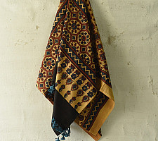 Sakhi . सखी ⁂ Ajrakh Block Printed Pure Cotton Dupatta - 56