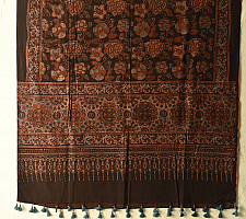 Sakhi . सखी ⁂ Ajrakh Block Printed Pure Cotton Dupatta - 59