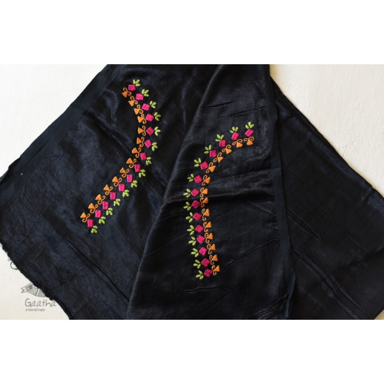 Embroidered & Mirror Work - Mashru Blouse Fabric