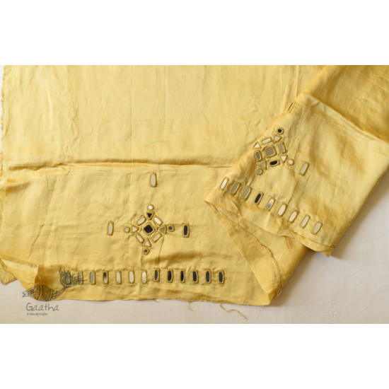 Mashru Blouse Piece - Embroidered & Mirror Work