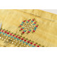 Embroidered & Mirror Work - Yellow Mashru Blouse Piece