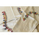 Embroidered Mashru Blouse Fabric - off white