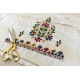 Embroidered Mashru Blouse Fabric - off white