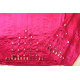 Mashru Blouse Piece Mirror Work - Rani Pink