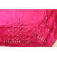 Mashru Blouse Piece Mirror Work - Rani Pink