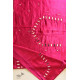 Mashru Blouse Piece Mirror Work - Rani Pink