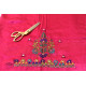 Mashru Blouse Piece Embroidered - Rani Pink