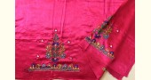 Mashru Blouse Piece Embroidered - Rani Pink