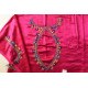 Mashru Blouse Piece Embroidered - Rani Pink