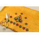 Embroidered Mashru Yellow Blouse Piece - Peacock Motif