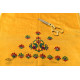 Embroidered Mashru Yellow Blouse Piece - Peacock Motif