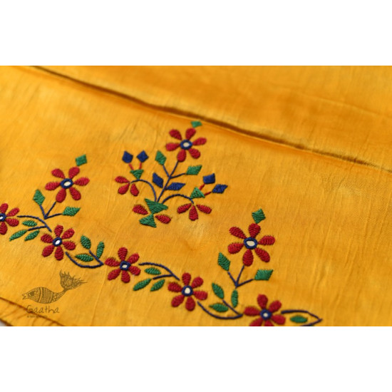 Mashru Blouse Piece - Embroidered & Mirror Work