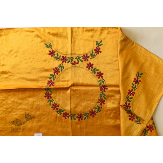 Mashru Blouse Piece - Embroidered & Mirror Work