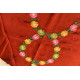 Flower Embroidered Mashru Blouse Fabric