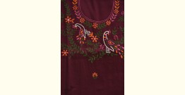 Threads of Love ~ Embroidered Dress Material - Maroon