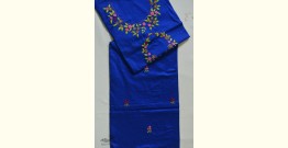 Threads of Love ~ Embroidered Dress Material - Blue
