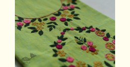 Threads of Love ~ Embroidered Dress Material -Parrot Green