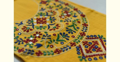Threads of Love ~ Embroidered Dress Material - Yellow