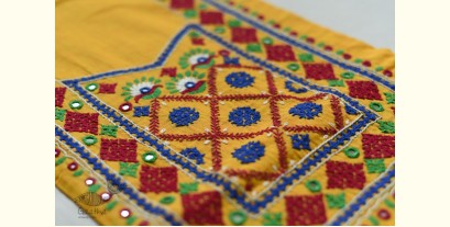 Threads of Love ~ Hand Embroidered - Kurti Fabric - Yellow