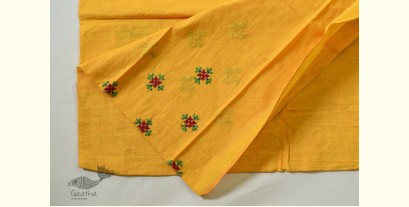 Threads of Love ~ Hand Embroidered - Kurti Fabric - Yellow