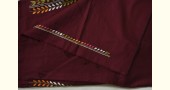 shop Hand Embroidery Kurti Material - Maroon
