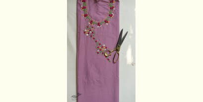 Threads of Love ~ Hand Embroidered - Kurti Fabric in Lavender