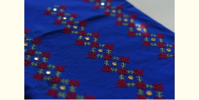 Threads of Love ~ Hand Embroidered - Kurta Fabric - Blue