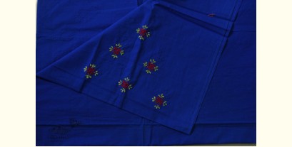 Threads of Love ~ Hand Embroidered - Kurta Fabric - Blue