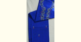 Threads of Love ~ Hand Embroidered - Kurti Material - Blue