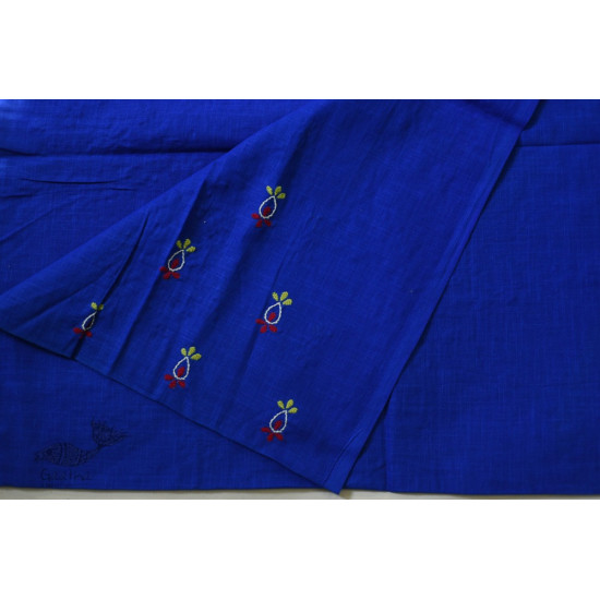 shop Hand Embroidered - kurti Material - Blue