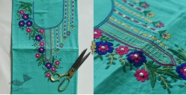 Threads of Love ~ Embroidered Dress Material - Green